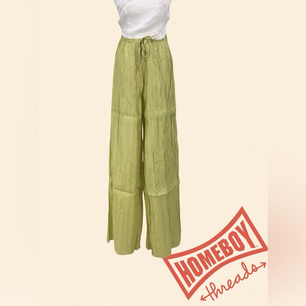 NWT Local European Green Wide Leg Pants Jumpsuit size XS - Picture 3 of 6